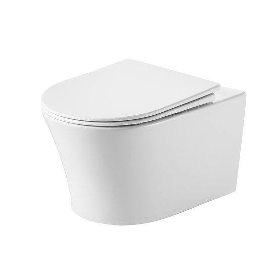 GROSSMAN Унитаз подвесной Thin Rim GR-5604SQ (520х360х355) тонкий ободок,белый с тонкой крышкой,микролифт,смыв торнадо GR-5604SQ - фото 297524