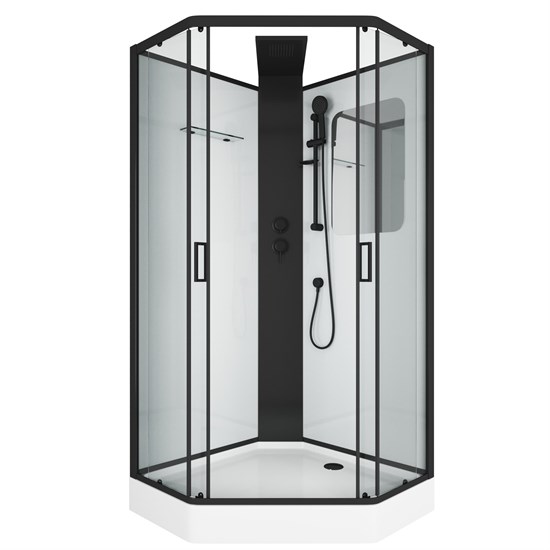 GROSSMAN Душевая кабина трапеция Elegans GR250D (100х100х217) дверь раздвижная GR250D - фото 297552
