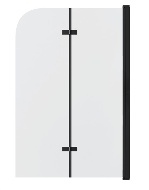 GROSSMAN Шторка для ванны GR-106/100 BLACK (100х150) распашная,черный,стекло прозрачное GR-106100BLACK - фото 297570