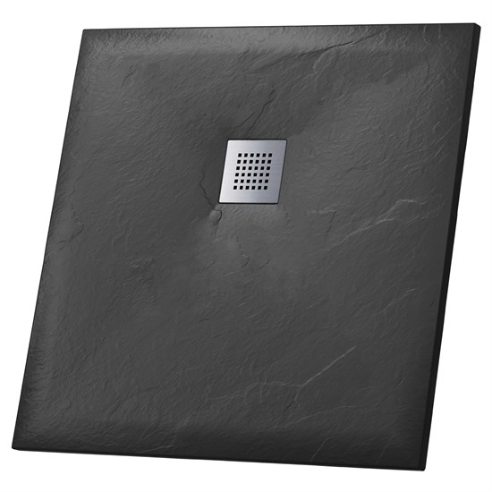 GROSSMAN Strong Душевой поддон GR-S2100100Q (100х100) из искусственного камня,квадрат,графит GR-S2100100Q - фото 297651