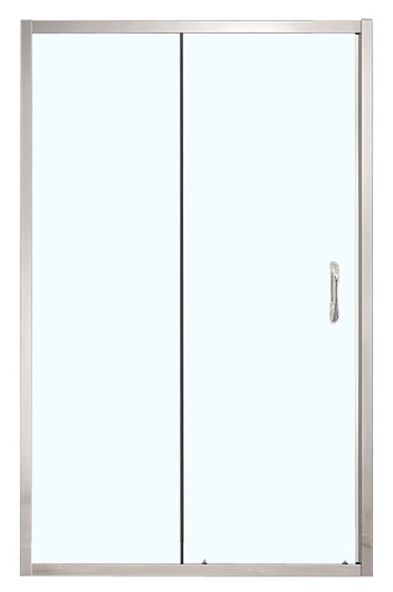 AZARIO Душевая дверь  MILTON 1400х2000 L/R, прозрачное стекло 6 мм, цвет профиля серебро (AZ-ND6121 1400), двери раздвижные AZ-ND6121 1400 - фото 298549