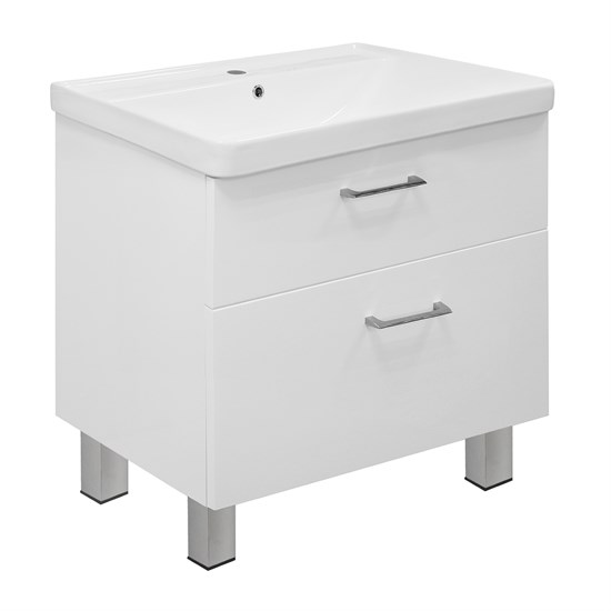 AZARIO Комплект Тумба Марика 80 Н 800*640*470 напольная с раковиной Fonte 80 (OW-00097237), цвет белый OW-00097237 - фото 298968