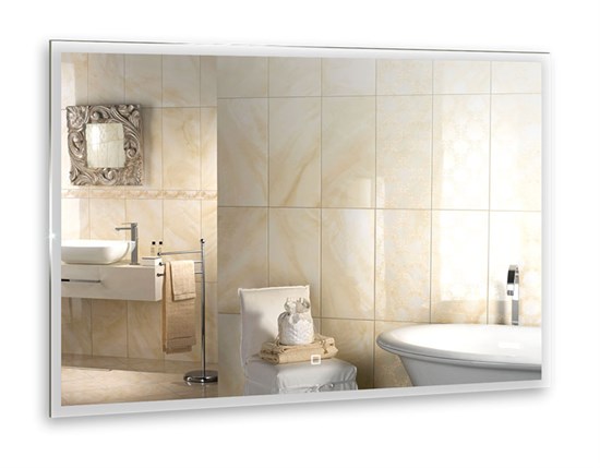 AZARIO Зеркало Сантана-2 800х600 c подсветкой и диммером, сенсор выкл+подогрев LED-00002259 - фото 300134