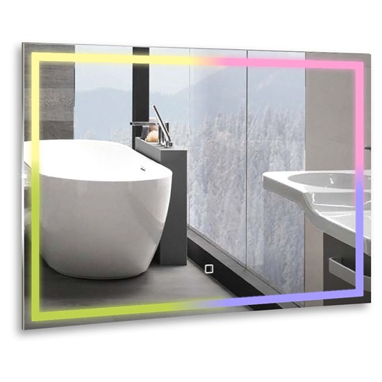 AZARIO Зеркало Livia-RGB 800х600 сенсорный выключатель с функцией диммера, мульти-цвет (LED-00002638) LED-00002638 - фото 300477