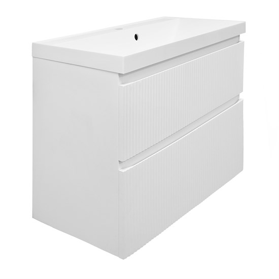 AZARIO Комплект Тумба Viola 80/2800х450х650 подвесная, с раковиной Астория 80, белый матовый (CS00097143), цвет белый матовый CS00097143 - фото 300922