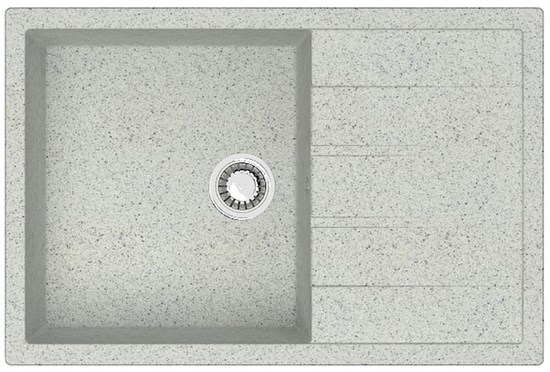 AZARIO Кухонная мойка Vision 750x505x218 искусственный мрамор, цвет Светло серый (CS00078341) CS00078341 - фото 301922