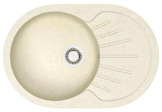 AZARIO Кухонная мойка Flora 730x450x215 искусственный мрамор, цвет бежевый (CS00079912) CS00079912 - фото 302096