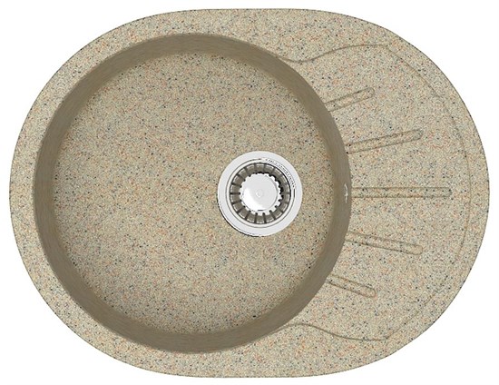 AZARIO Кухонная мойка Light 575х440х215) искусственный мрамор, цвет Песочный (CS00079922) CS00079922 - фото 302120