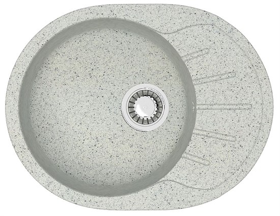AZARIO Кухонная мойка Light 575х440х215) искусственный мрамор, цвет Светло серый (CS00079923) CS00079923 - фото 302123