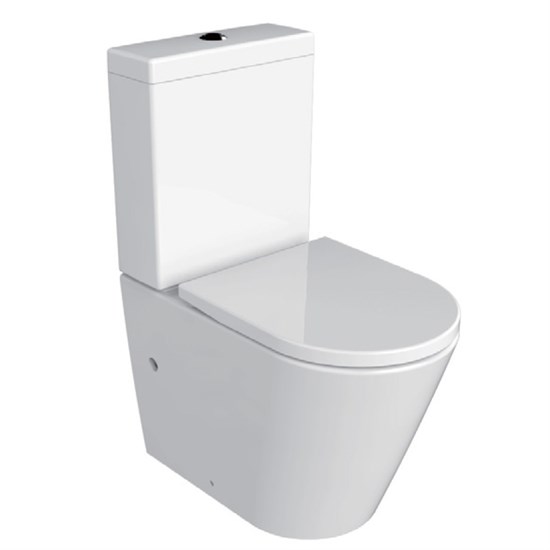 AZARIO Унитаз-компакт  Luana 615х375х840 напольный, безободковый, с сиденьем микролифт (AZ-8593) AZ-8593 - фото 303562