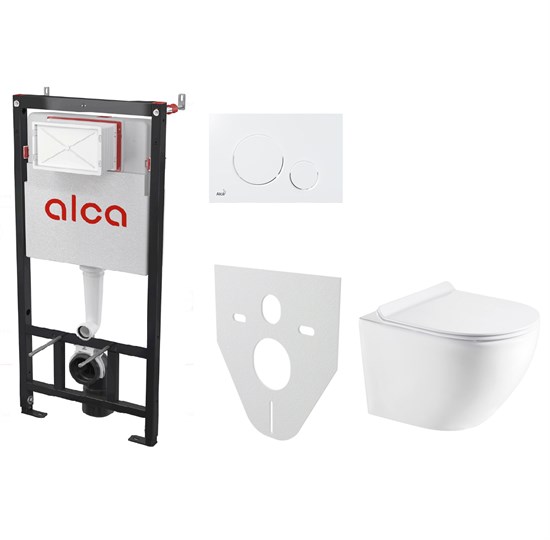 AZARIO Сет инсталляция Alсa AM101/1120-4:1 RU M670-0001 + унитаз Gloria AZ-2003 с сиденьем микролифт AM101/1120-4:1 RU M670-0001+AZ-2003 - фото 305003