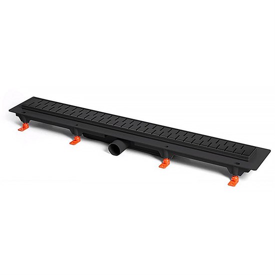 AZARIO Душевой лоток D50 Medium 850 мм, боковой слив, пластиковый, перфорированная решетка, черный (AZ-CH 850/50 MC) AZ-CH 850/50 MC - фото 307709