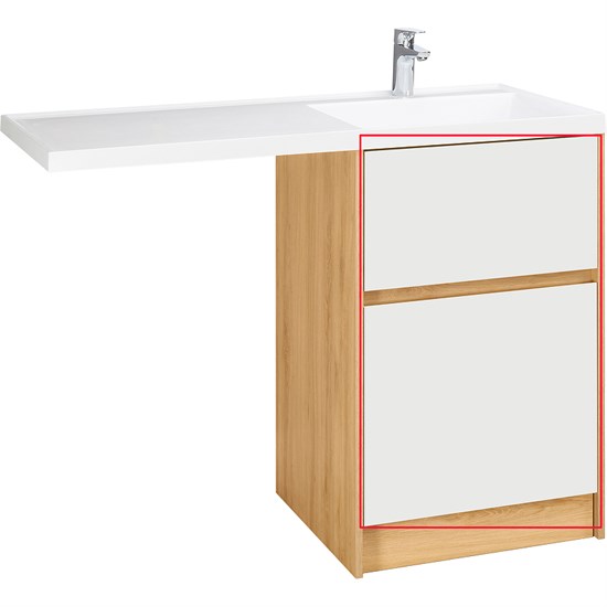 AQUATON Фасад для тумбы Лондри 60 Белый (1A274801LH010) 1A274801LH010 - фото 309200