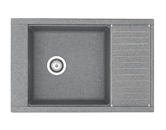 AQUATON Кухонная мойка Делия 78, серая (1A715132DE230) 1A715132DE230 - фото 310416
