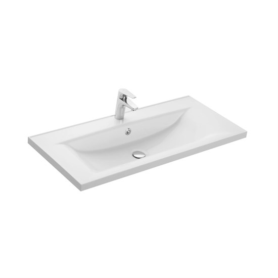 AQUATON Раковина Айрис 100, белая (1A723031AG010) 1A723031AG010 - фото 310639