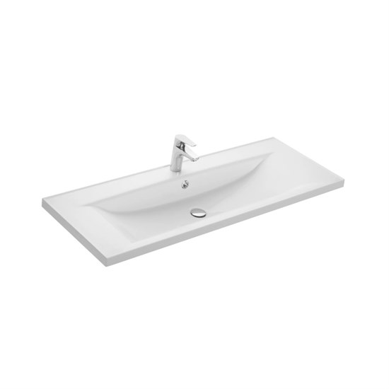 AQUATON Раковина Айрис 120, белая (1A729631AG010) 1A729631AG010 - фото 310647