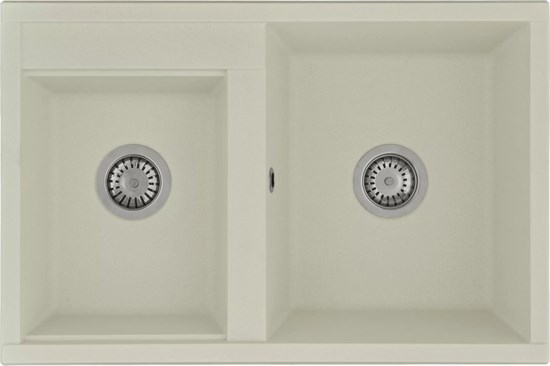 AQUATON Мойка для кухни Делия 78 DBL 2 чаши, жемчуг (1A723132DE240) 1A723132DE240 - фото 310854