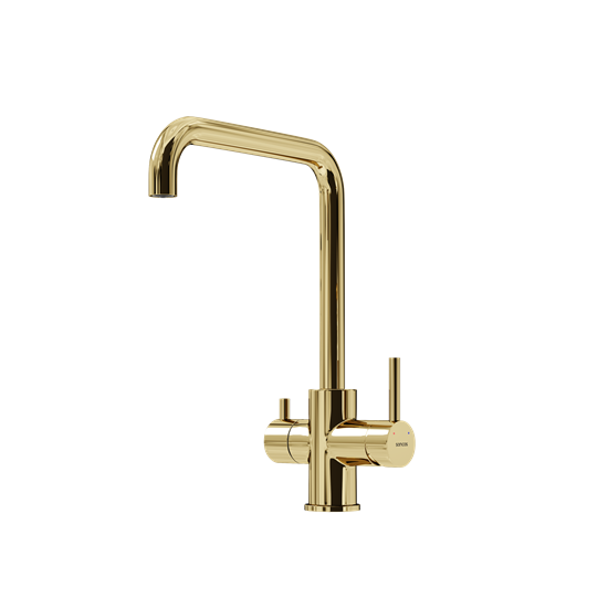 SANCOS Смеситель для кухни Vela с возможностью подключения фильтра для воды, цвет полированное золото, арт. SC4013ZG SC4013ZG