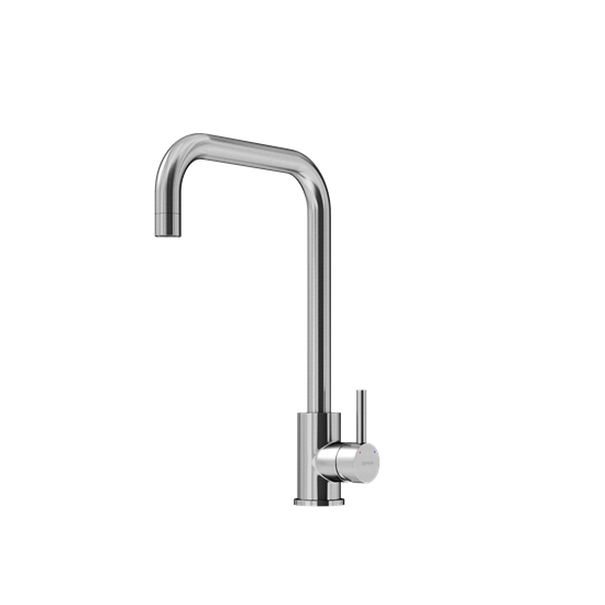 SANCOS Смеситель для кухни из нержавеющей стали Stainless, с поворотным Г изливом, арт SC12002SS SC12002SS