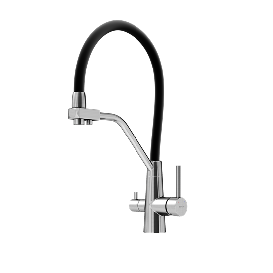 SANCOS Смеситель дл кухни из нержавеющей стали Nolia, с краном для фильтра, гибким изливом, арт. SC12003SS SC12003SS