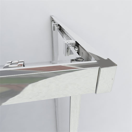 VINCEA Garda Душевой уголок прямоугольный размер 90x80 см, двери раздвижные, профиль - брашированное золото / стекло - прозрачное VSS-1G8090CLG