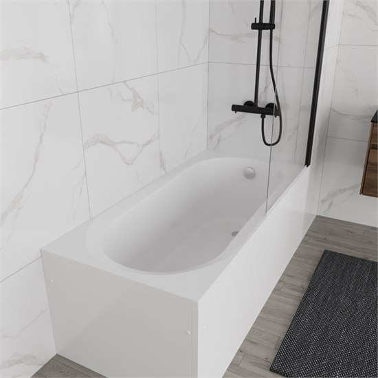 VINCEA Ванна акриловая VBT-2B150-LG с ножками 1500*700*480, пристенная, цвет белый VBT-2B150-LG - фото 318995