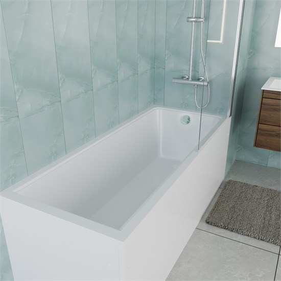 VINCEA Ванна акриловая VBT-2G170-LG с ножками 1700*700*470, пристенная, цвет белый VBT-2G170-LG - фото 319040