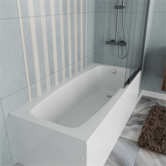 VINCEA Ванна акриловая VBT-2S170-FR с каркасом 1700*750*440, пристенная, цвет белый VBT-2S170-FR - фото 319085