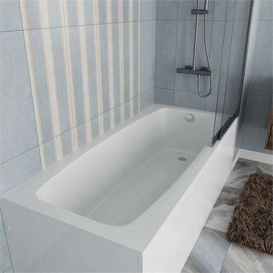 VINCEA Ванна акриловая VBT-2S180-FR с каркасом 1800*800*430, пристенная, цвет белый VBT-2S180-FR - фото 319094