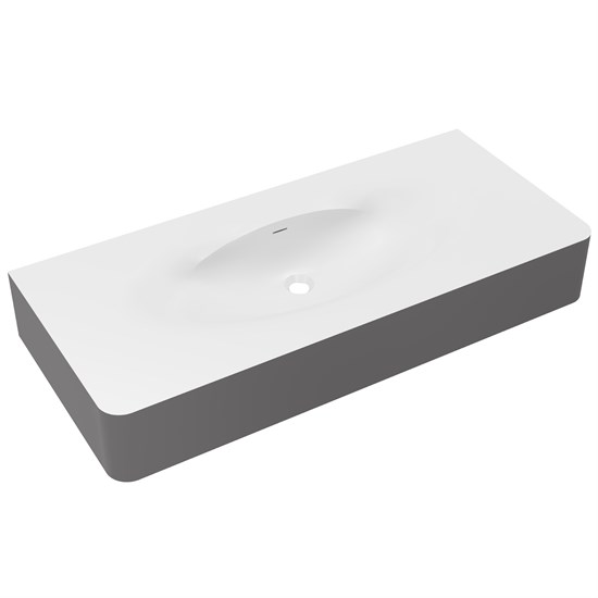 VINCEA Раковина Caprise VCB-4CA120MWG, Corian, цвет белый матовый + серый матовый VCB-4CA120MWG - фото 319756
