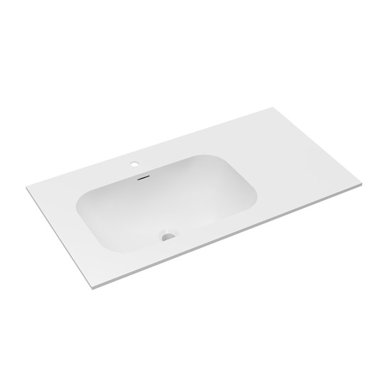 VINCEA Раковина Elise VCB-4EL100MW-L, Corian левая, цвет белый матовый VCB-4EL100MW-L - фото 319801
