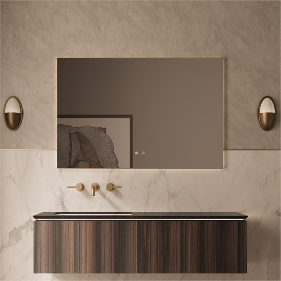 VINCEA База под раковину Luxe 1400 подвесная, 2 выкатных ящика soft close, натуральный орех VMC-4LX140WN - фото 319817