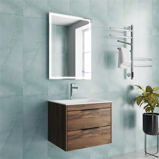 VINCEA База под раковину Chiara 2D 600 подвесная, 2 выкатных ящика soft-close, C.Oak VMC-2C2600CO - фото 319852
