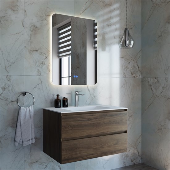 VINCEA База под раковину Luka 800 подвесная, 2 выкатных ящика soft-close, С.Oak VMC-2L800CO - фото 320259