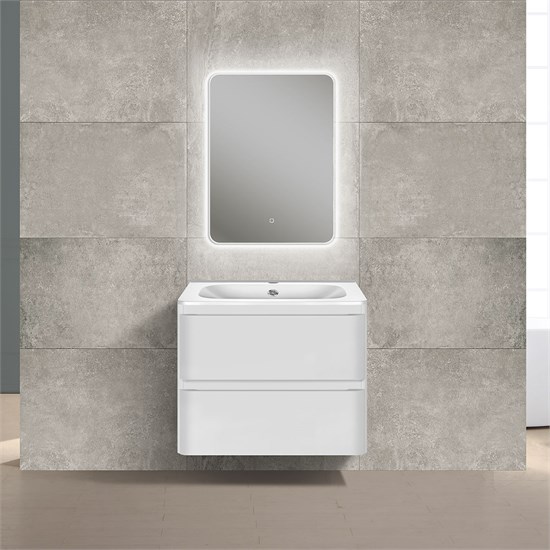 VINCEA База под раковину Vico 600 подвесная, 2 выкатных ящика soft close, G.White VMC-2V600GW - фото 320494