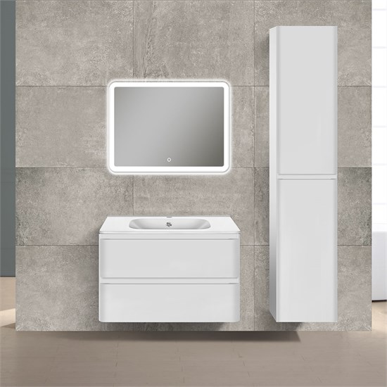 VINCEA База под раковину Vico 800 подвесная, 2 выкатных ящика soft close, G.White VMC-2V800GW - фото 320533