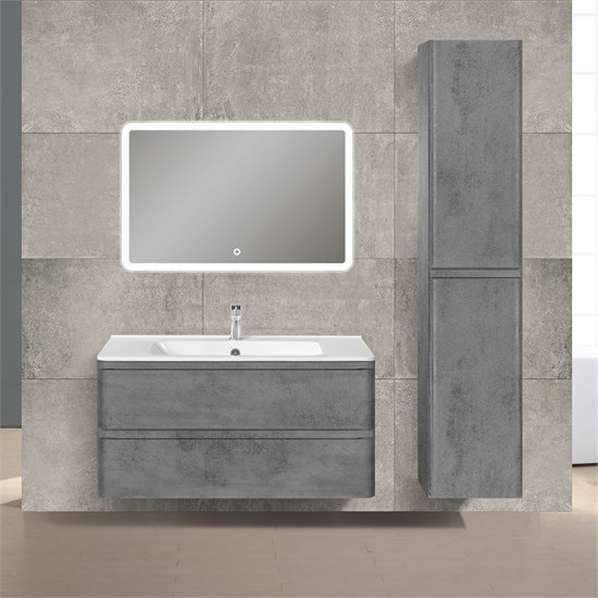 VINCEA База под раковину Vico 1000 подвесная, 2 выкатных ящика soft close, Beton VMC-2V100BT - фото 320584