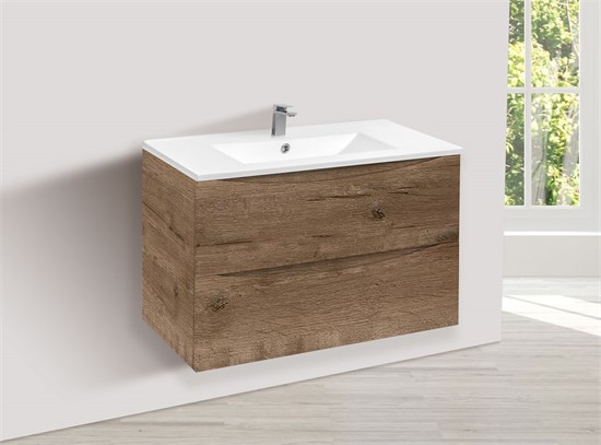 VINCEA База под керамическую раковину Mia 800 подвесная, 2 выкатных ящика soft close, V.Oak VMC-2MC800VO - фото 320788