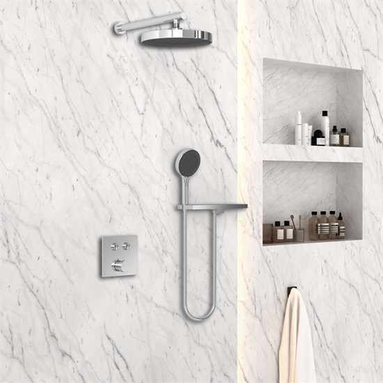 VINCEA Душевой комплект VSFW-4I212RCH встраиваемый, двухрежимный, хром VSFW-4I212RCH - фото 324569