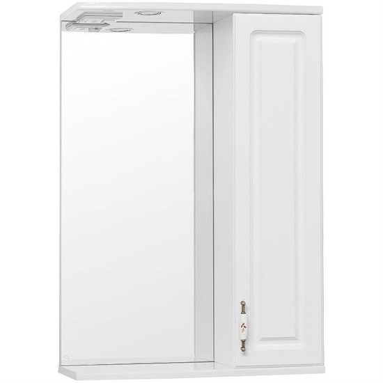 STYLE LINE Зеркальный шкаф Олеандр-2 55/С, белый ЛС-00000049 - фото 325339