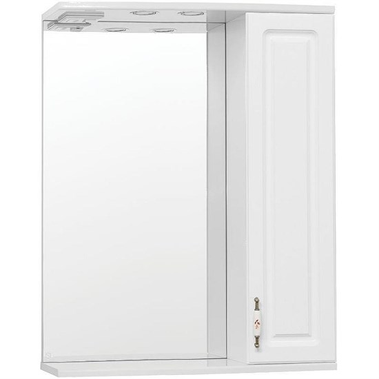STYLE LINE Зеркальный шкаф Олеандр-2 65/С, белый ЛС-00000050 - фото 325350