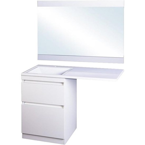 STYLE LINE El Fante Dallas El Fante Тумба под раковину напольная "Даллас 110", Люкс белая, PLUS СС-00000438 - фото 326296