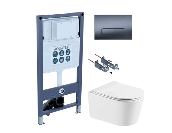 SET AQUATEK ОБЕРОН T PNS009 (рама AQUATEK INSP-0000001 с клавишей PNS-0000009 и крепежом KKI-0000016+унитаз ОБЕРОН AQ1365T-00, тонкое сиденье sc) SET AQUATEK ОБЕРОН T PNS009 - фото 327141