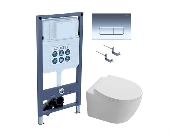SET AQUATEK СИРИУС PNS-07 (рама INSP-0000001+крепёжKKI-0000002+ клавиша PNS-0000007 + унитаз AQ1582T-00 СИРИУС TORNADO с тонким сиденьем soft-close) SET AQUATEK СИРИУС PNS-07 4в1 - фото 327760