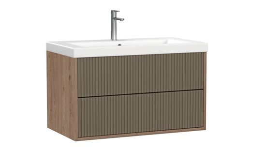 CERSANIT Тумба под раковину подвесная CLASSIC RIBBLE 80 для COMO 80 коричневый (69280) 69280 - фото 328168