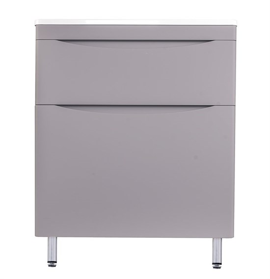 STYLE LINE El Fante Bergamo El Fante Тумба напольная "Бергамо мини 70" (2 ящ.) Люкс антискрейтч серый, PLUS СС-00002312