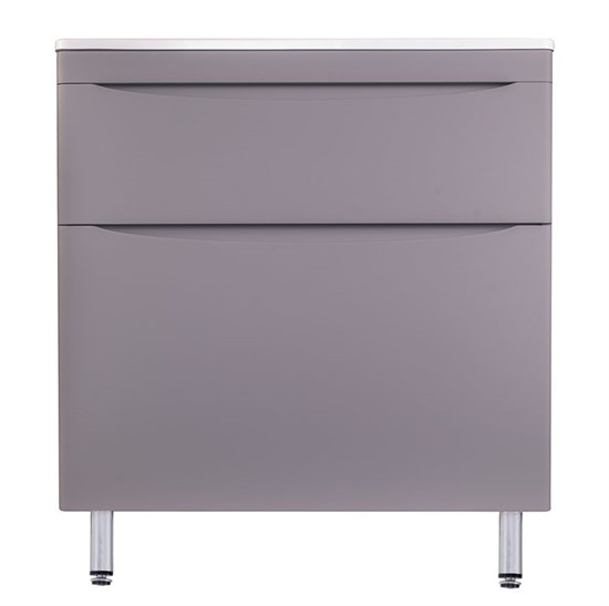 STYLE LINE El Fante Bergamo El Fante Тумба напольная "Бергамо мини 80" (2 ящ.) Люкс антискрейтч серый, PLUS СС-00002315