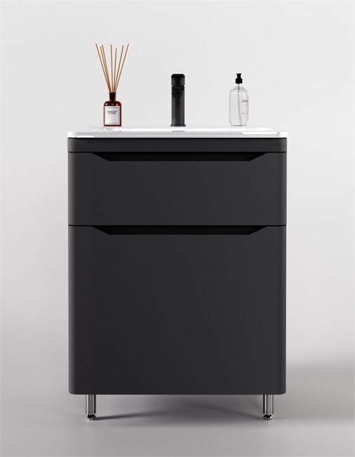 STYLE LINE El Fante Marella El Fante Тумба напольная "Марелла 60" (2 ящ.) Люкс антискрейтч серый, PLUS СС-00002397