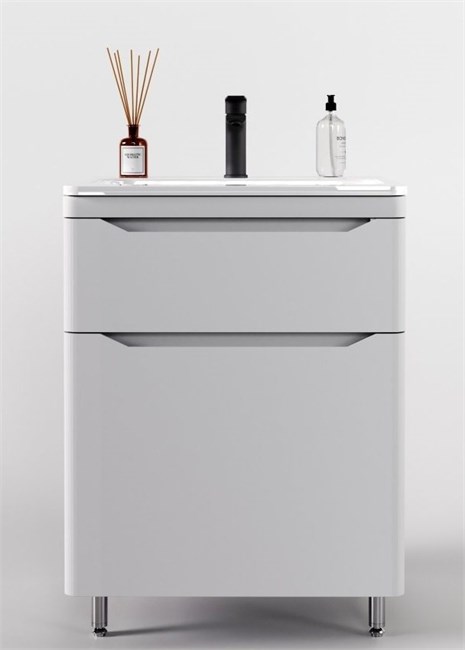 STYLE LINE El Fante Marella El Fante Тумба напольная "Марелла 70" (2 ящ.) Люкс антискрейтч белый матовый, PLUS СС-00002398