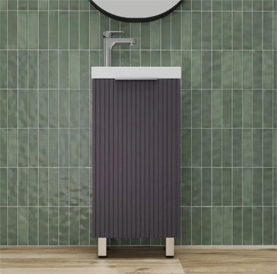 STYLE LINE Тумба напольная "СОЛО" универсальная (Como 40) Графит Нубук ЛС-00002427